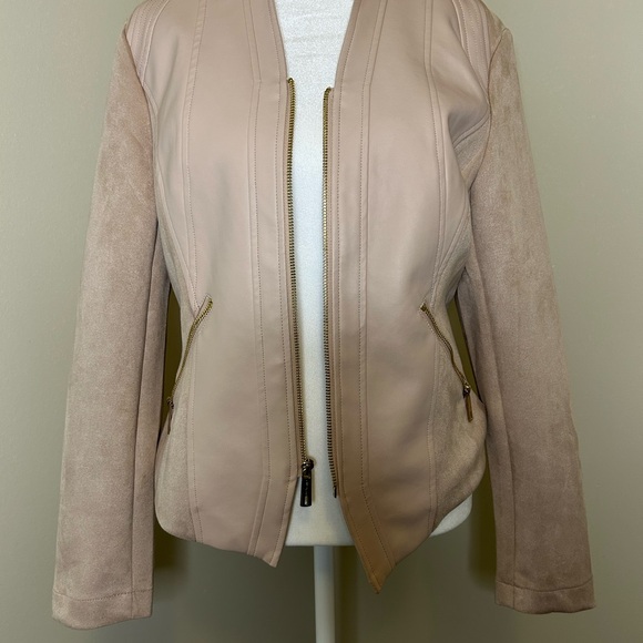 Rose pink leather jacket - Picture 3 of 9